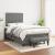 Pat box spring cu saltea, gri închis, 120x190 cm, textil GartenMobel Dekor