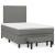 Pat box spring cu saltea, gri închis, 120x190 cm, textil GartenMobel Dekor
