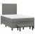Pat box spring cu saltea, gri închis, 120x190 cm, textil GartenMobel Dekor