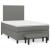 Pat box spring cu saltea, gri închis, 120x190 cm, textil GartenMobel Dekor