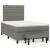 Pat box spring cu saltea, gri închis, 120x190 cm, textil GartenMobel Dekor