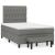 Pat box spring cu saltea, gri închis, 120x190 cm, textil GartenMobel Dekor