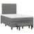 Pat box spring cu saltea, gri închis, 120x190 cm, textil GartenMobel Dekor