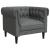Fotoliu Chesterfield gri închis, material textil GartenMobel Dekor