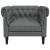 Fotoliu Chesterfield gri închis, material textil GartenMobel Dekor