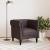 Fotoliu Chesterfield maro închis, material textil GartenMobel Dekor