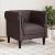 Fotoliu Chesterfield maro închis, material textil GartenMobel Dekor