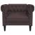 Fotoliu Chesterfield maro închis, material textil GartenMobel Dekor