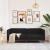 Canapea, 2 locuri, negru, material textil GartenMobel Dekor