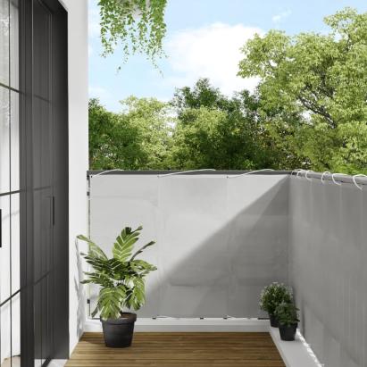 Paravan de balcon gri deschis 120x500 cm 100% poliester oxford GartenMobel Dekor