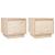 Noptiere, 2 buc., 35x34x32 cm, lemn masiv de pin GartenMobel Dekor