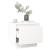 Noptiere, 2 buc., alb, 35x34x32 cm, lemn masiv de pin GartenMobel Dekor