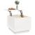 Măsuță de cafea, alb, 40x50x35 cm, lemn masiv de pin GartenMobel Dekor