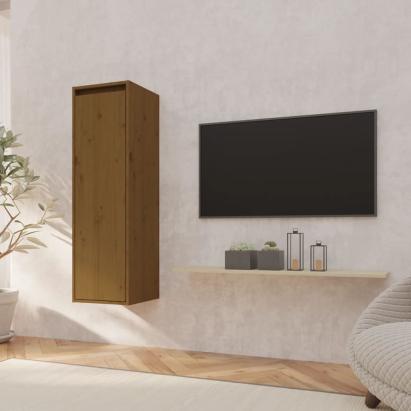 Dulap de perete, maro miere, 30x30x100 cm, lemn masiv de pin GartenMobel Dekor