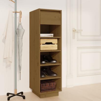 Pantofar, maro miere, 30x34x105 cm, lemn masiv de pin GartenMobel Dekor