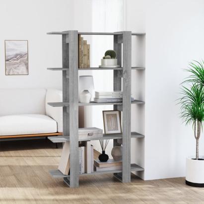 Bibliotecă/Separator cameră, gri sonoma, 100x30x160 cm GartenMobel Dekor