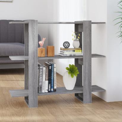 Bibliotecă/Separator cameră, gri sonoma, 100x30x87 cm GartenMobel Dekor