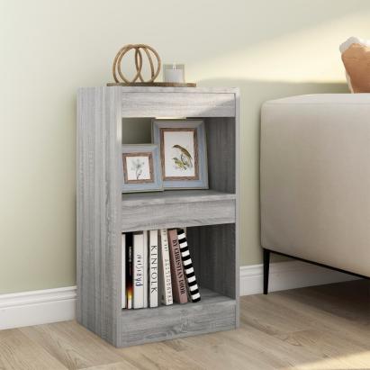 Bibliotecă/Separator cameră, gri sonoma, 40x30x72 cm GartenMobel Dekor