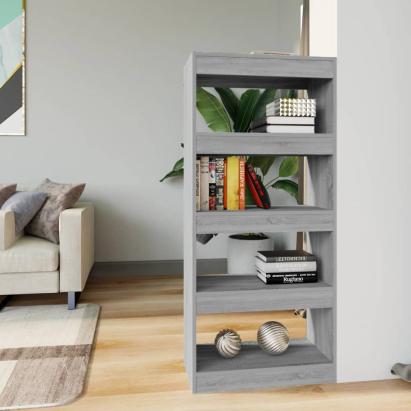 Bibliotecă/Separator, sonoma gri, 60x30x135 cm, lemn prelucrat GartenMobel Dekor