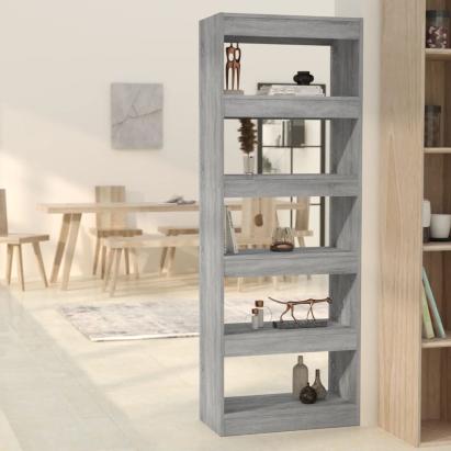 Bibliotecă/Separator cameră, gri sonoma, 60x30x166 cm, PAL   GartenMobel Dekor