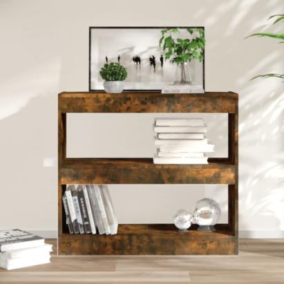 Bibliotecă/Separator cameră, stejar fumuriu, 80x30x72 cm, PAL GartenMobel Dekor