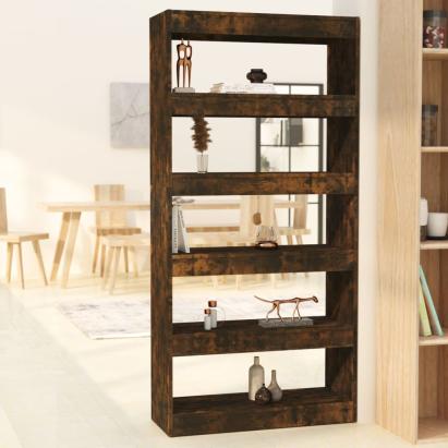 Bibliotecă/Separator cameră, stejar fumuriu, 80x30x166 cm, PAL   GartenMobel Dekor