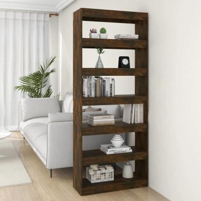 Bibliotecă/Separator cameră, stejar afumat, 80x30x198 cm, PAL   GartenMobel Dekor