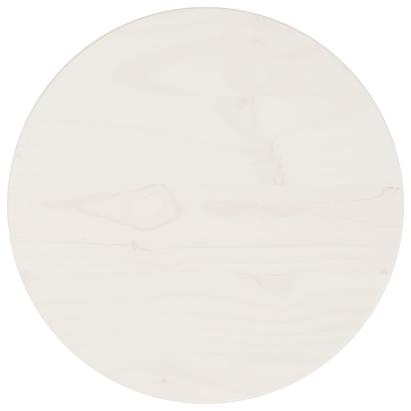 Blat de masă, alb, Ø30x2,5 cm, lemn masiv de pin GartenMobel Dekor