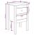 Noptiere, 2 buc., alb, 40x35x61,5 cm, lemn masiv de pin GartenMobel Dekor