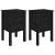 Noptiere, 2 buc., negru, 40x35x61,5 cm, lemn masiv de pin GartenMobel Dekor