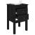 Noptiere, 2 buc., negru, 40x35x61,5 cm, lemn masiv de pin GartenMobel Dekor