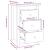 Noptiere, 2 buc., alb, 40x35x61,5 cm, lemn masiv de pin GartenMobel Dekor