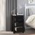 Noptiere, 2 buc., negru, 40x35x61,5 cm, lemn masiv de pin GartenMobel Dekor