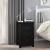 Noptiere, 2 buc., negru, 40x35x61,5 cm, lemn masiv de pin GartenMobel Dekor