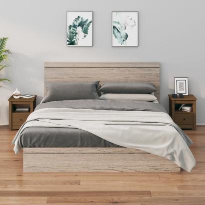Noptiere, 2 buc, maro miere, 40x35x49 cm, lemn masiv de pin GartenMobel Dekor