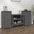 Servante, 2 buc., gri, 40x35x80 cm, lemn masiv de pin GartenMobel Dekor
