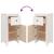 Servante, 2 buc., alb, 40x35x80 cm, lemn masiv de pin GartenMobel Dekor
