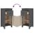 Servante, 2 buc., gri, 40x35x80 cm, lemn masiv de pin GartenMobel Dekor