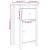 Servante, 2 buc., gri, 40x35x80 cm, lemn masiv de pin GartenMobel Dekor