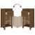 Servante, 2 buc., maro miere, 40x35x80 cm, lemn masiv de pin GartenMobel Dekor