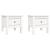 Mese laterale, 2 buc., alb, 40x40x39 cm, lemn masiv de pin GartenMobel Dekor