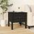 Mese laterale, 2 buc., negru, 50x50x49 cm, lemn masiv de pin GartenMobel Dekor