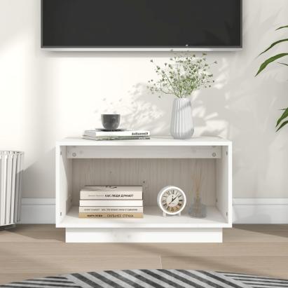 Comodă TV, alb, 60x35x35 cm, lemn masiv de pin GartenMobel Dekor