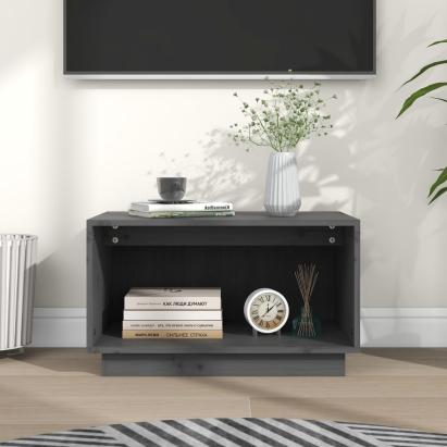 Comodă TV, gri, 60x35x35 cm, lemn masiv de pin GartenMobel Dekor