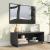 Comodă TV, gri, 90x35x35 cm, lemn masiv de pin GartenMobel Dekor