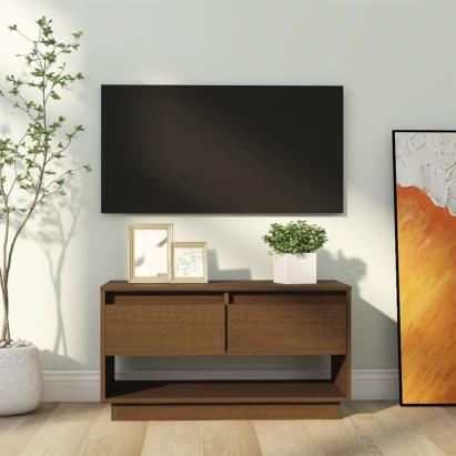 Comodă TV, maro miere, 74x34x40 cm, lemn masiv de pin GartenMobel Dekor
