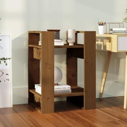 Bibliotecă/Separator cameră, maro miere, 41x35x57 cm lemn pin GartenMobel Dekor