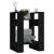 Bibliotecă/Separator cameră negru 41x35x57 cm lemn masiv pin GartenMobel Dekor