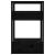 Bibliotecă/Separator cameră negru 41x35x57 cm lemn masiv pin GartenMobel Dekor