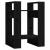 Bibliotecă/Separator cameră negru 41x35x57 cm lemn masiv pin GartenMobel Dekor